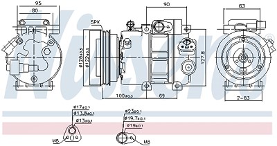 Nissens Kompressor, Klimaanlage [Hersteller-Nr. 89292] für Hyundai, Kia von NISSENS