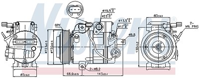 Nissens Kompressor, Klimaanlage [Hersteller-Nr. 89304] für Hyundai, Kia von NISSENS