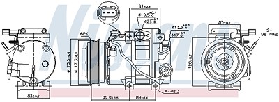 Nissens Kompressor, Klimaanlage [Hersteller-Nr. 89305] für Hyundai, Kia von NISSENS