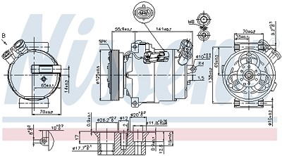 Nissens Kompressor, Klimaanlage [Hersteller-Nr. 89308] für Opel, Saab von NISSENS