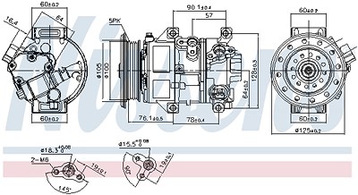 Nissens Kompressor, Klimaanlage [Hersteller-Nr. 89309] für Toyota von NISSENS