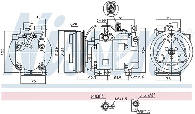 Nissens Kompressor, Klimaanlage [Hersteller-Nr. 89311] für Mazda von NISSENS