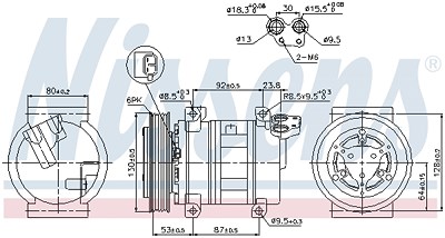 Nissens Kompressor, Klimaanlage [Hersteller-Nr. 89330] für Alfa Romeo, Fiat von NISSENS