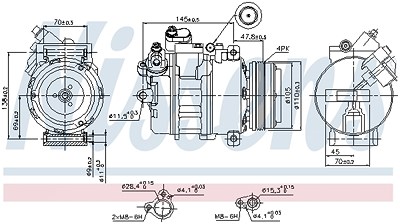 Nissens Kompressor, Klimaanlage [Hersteller-Nr. 89341] für BMW von NISSENS