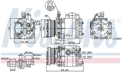 Nissens Kompressor, Klimaanlage [Hersteller-Nr. 89354] für Ford von NISSENS