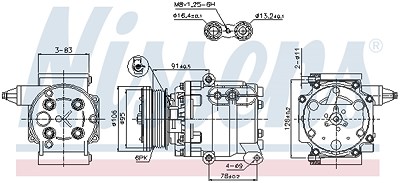 Nissens Kompressor, Klimaanlage [Hersteller-Nr. 89358] für Ford von NISSENS