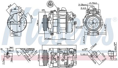 Nissens Kompressor, Klimaanlage [Hersteller-Nr. 89359] für BMW von NISSENS