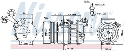 Nissens Kompressor, Klimaanlage [Hersteller-Nr. 89386] für Renault von NISSENS