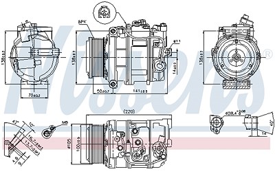Nissens Kompressor, Klimaanlage [Hersteller-Nr. 89412] für Mercedes-Benz von NISSENS