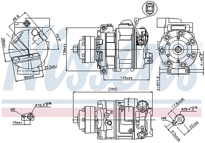 Nissens Kompressor, Klimaanlage [Hersteller-Nr. 89418] für Audi, Lamborghini, VW von NISSENS