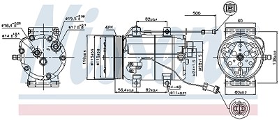 Nissens Kompressor, Klimaanlage [Hersteller-Nr. 89452] für Audi von NISSENS
