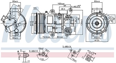 Nissens Kompressor, Klimaanlage [Hersteller-Nr. 89516] für Toyota von NISSENS