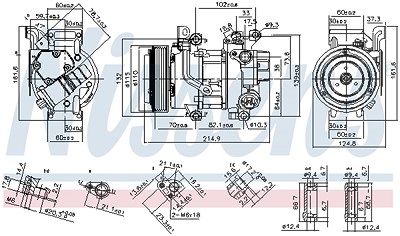 Nissens Kompressor, Klimaanlage [Hersteller-Nr. 89528] für Toyota von NISSENS