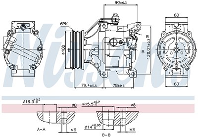 Nissens Kompressor, Klimaanlage [Hersteller-Nr. 89530] für Toyota von NISSENS