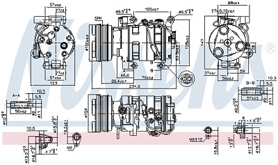Nissens Kompressor, Klimaanlage [Hersteller-Nr. 89550] für Mazda von NISSENS