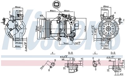 Nissens Kompressor, Klimaanlage [Hersteller-Nr. 89554] für Toyota von NISSENS