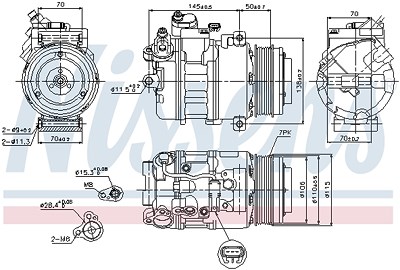 Nissens Kompressor, Klimaanlage [Hersteller-Nr. 89574] für BMW von NISSENS