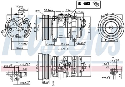 Nissens Kompressor, Klimaanlage [Hersteller-Nr. 89609] für Mazda von NISSENS