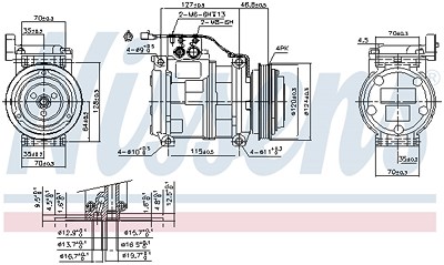 Nissens Kompressor, Klimaanlage [Hersteller-Nr. 89699] für Iveco von NISSENS
