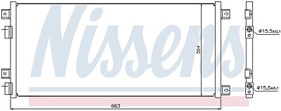 Nissens Kondensator, Klimaanlage [Hersteller-Nr. 940004] für Iveco von NISSENS