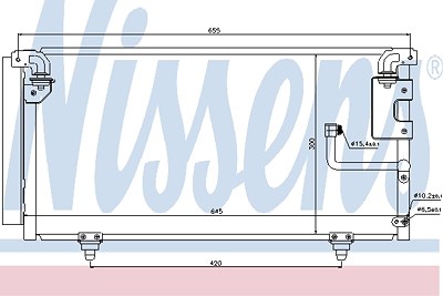 Nissens Kondensator, Klimaanlage [Hersteller-Nr. 940091] für Subaru von NISSENS