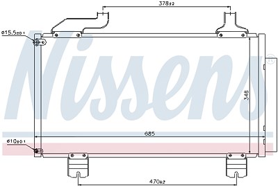 Nissens Kondensator, Klimaanlage [Hersteller-Nr. 940114] für Honda von NISSENS