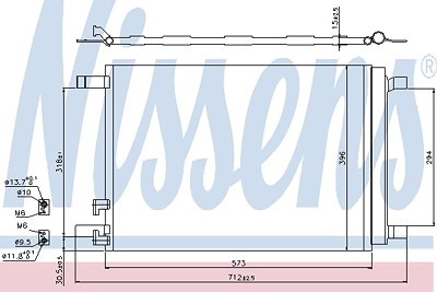 Nissens Kondensator, Klimaanlage [Hersteller-Nr. 940319] für Audi, Seat, Skoda, VW von NISSENS