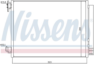 Nissens Kondensator, Klimaanlage [Hersteller-Nr. 940321] für Dacia, Renault von NISSENS