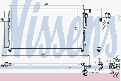 Nissens Kondensator, Klimaanlage [Hersteller-Nr. 940360] für Hyundai von NISSENS