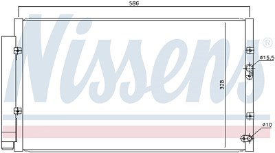 Nissens Kondensator, Klimaanlage [Hersteller-Nr. 940366] für Subaru, Toyota von NISSENS