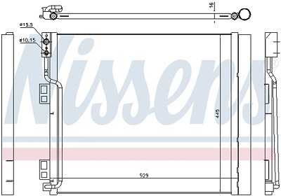 Nissens Kondensator, Klimaanlage [Hersteller-Nr. 940386] für Nissan von NISSENS