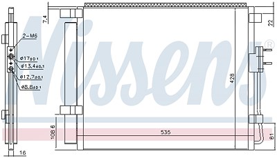 Nissens Kondensator, Klimaanlage [Hersteller-Nr. 940391] für Hyundai von NISSENS