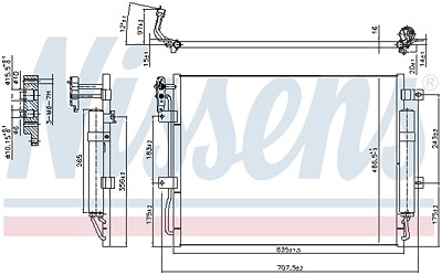 Nissens Kondensator, Klimaanlage [Hersteller-Nr. 940406] für Land Rover von NISSENS
