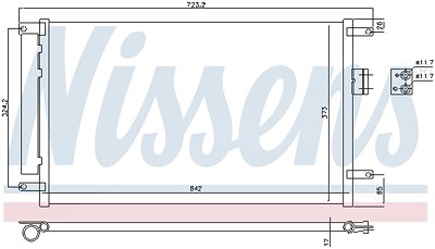 Nissens Kondensator, Klimaanlage [Hersteller-Nr. 940424] für Chevrolet von NISSENS