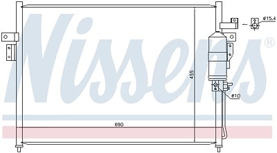 Nissens Kondensator, Klimaanlage [Hersteller-Nr. 940445] für Nissan von NISSENS