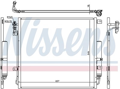 Nissens Kondensator, Klimaanlage [Hersteller-Nr. 940485] für Land Rover von NISSENS