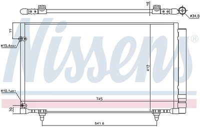 Nissens Kondensator, Klimaanlage [Hersteller-Nr. 940497] für Lexus von NISSENS