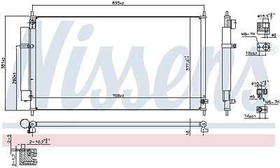 Nissens Kondensator, Klimaanlage [Hersteller-Nr. 940502] für Honda von NISSENS