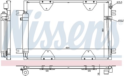 Nissens Kondensator, Klimaanlage [Hersteller-Nr. 940505] für Suzuki von NISSENS