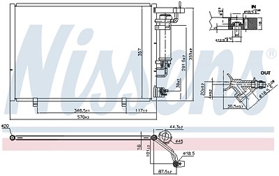 Nissens Kondensator, Klimaanlage [Hersteller-Nr. 940524] für Ford von NISSENS