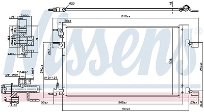 Nissens Kondensator, Klimaanlage [Hersteller-Nr. 940533] für Opel von NISSENS