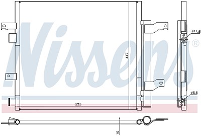 Nissens Kondensator, Klimaanlage [Hersteller-Nr. 940536] für Jaguar von NISSENS