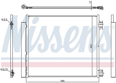 Nissens Kondensator, Klimaanlage [Hersteller-Nr. 940546] für Nissan, Renault von NISSENS