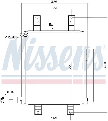 Nissens Kondensator, Klimaanlage [Hersteller-Nr. 940554] für Daihatsu von NISSENS