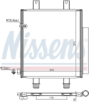 Nissens Kondensator, Klimaanlage [Hersteller-Nr. 940561] für Daihatsu von NISSENS