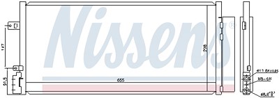 Nissens Kondensator, Klimaanlage [Hersteller-Nr. 940581] für Chevrolet von NISSENS