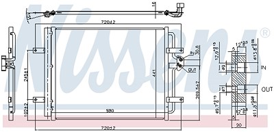 Nissens Kondensator, Klimaanlage [Hersteller-Nr. 940584] für VW von NISSENS