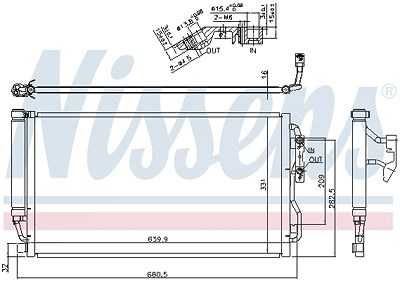 Nissens Kondensator, Klimaanlage [Hersteller-Nr. 940590] für Alpina, BMW von NISSENS