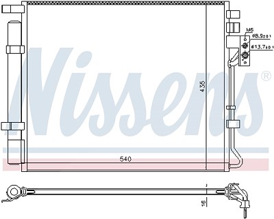 Nissens Kondensator, Klimaanlage [Hersteller-Nr. 940594] für Kia von NISSENS