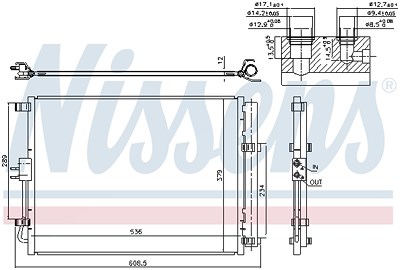 Nissens Kondensator, Klimaanlage [Hersteller-Nr. 940598] für Kia von NISSENS